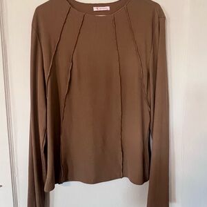 Brown Long Sleeve Top